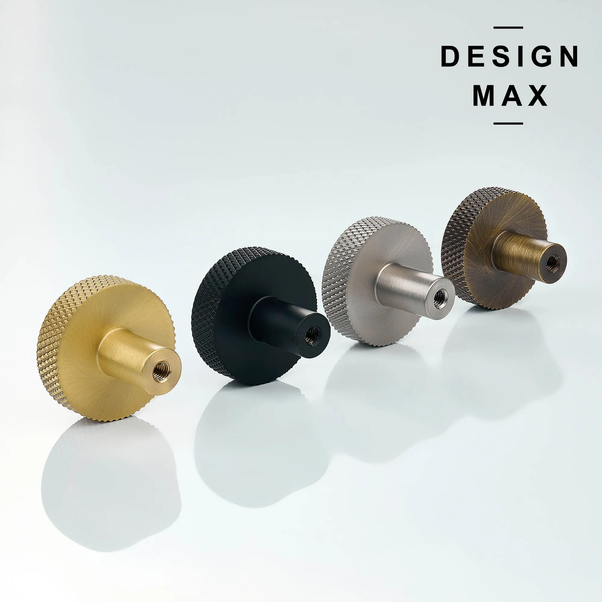 Dome Knurled Solid Brass Cabinet Knob