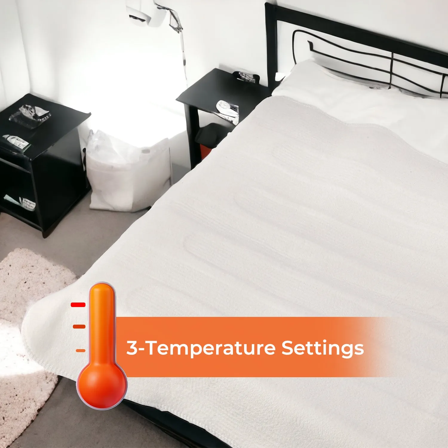 Double Electric Heated Under Blanket With Three Heat Settings