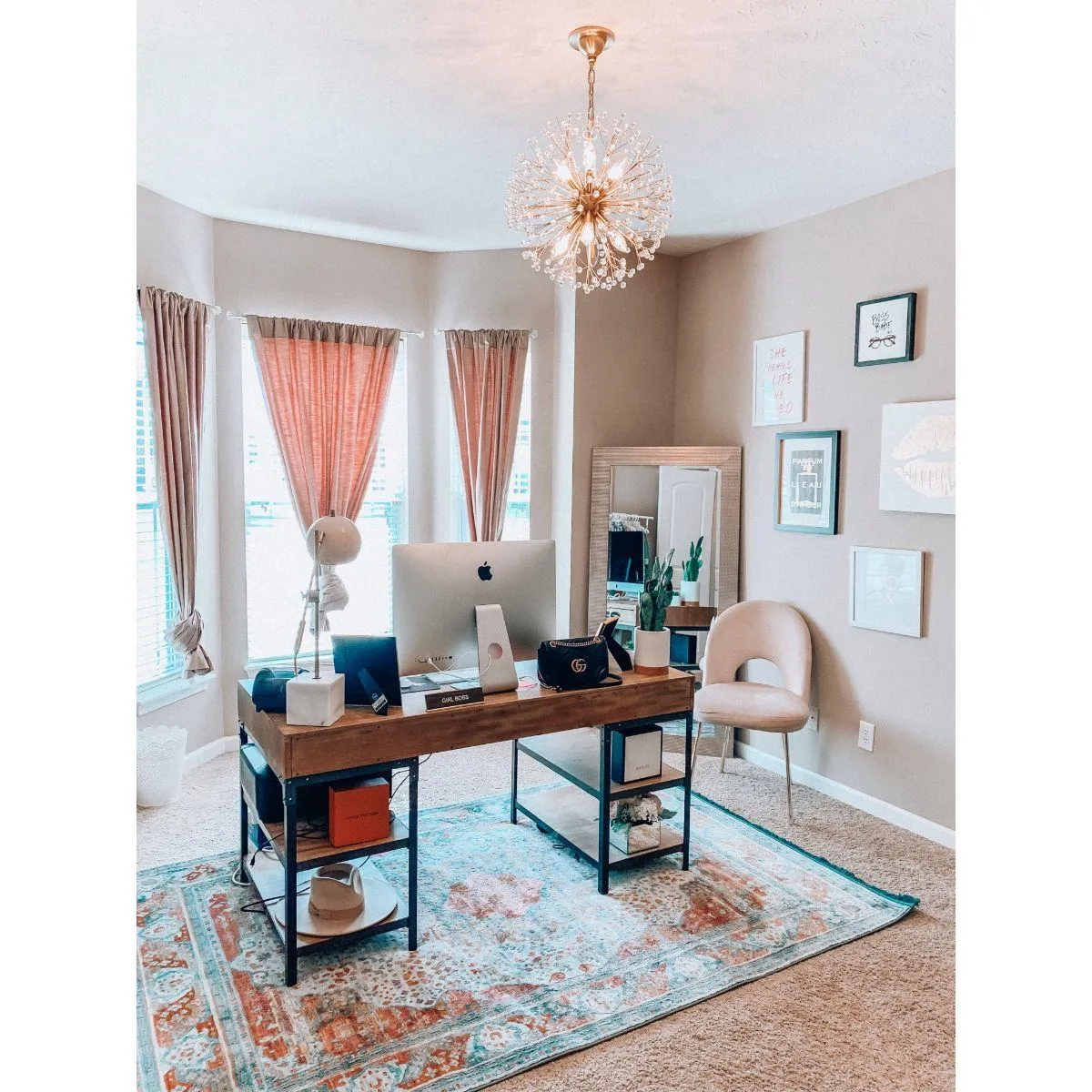 Dunkirk 8 lights Chandelier Brass finish