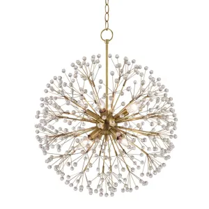 Dunkirk 8 lights Chandelier Brass finish