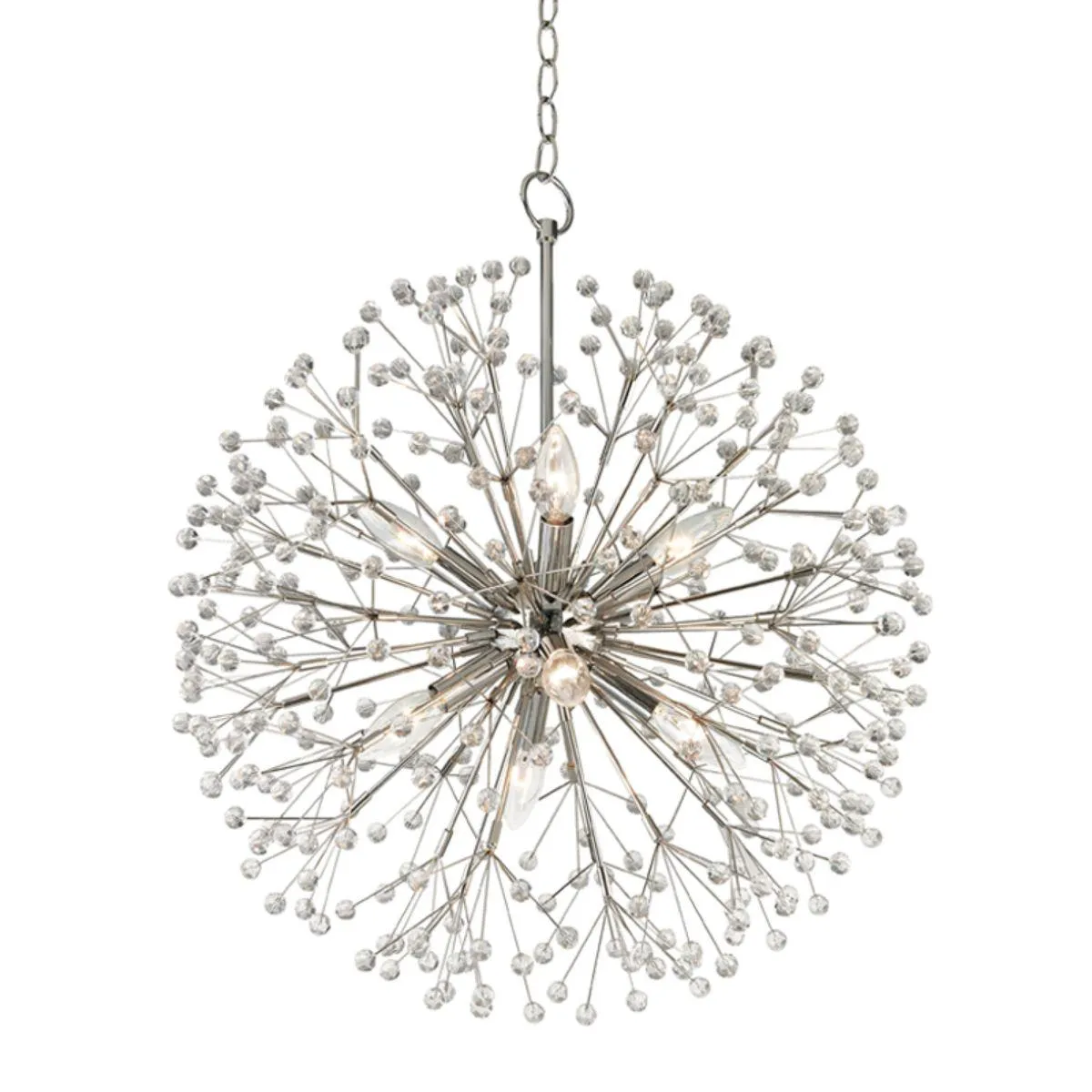 Dunkirk 8 lights Chandelier Polished Nickel finish