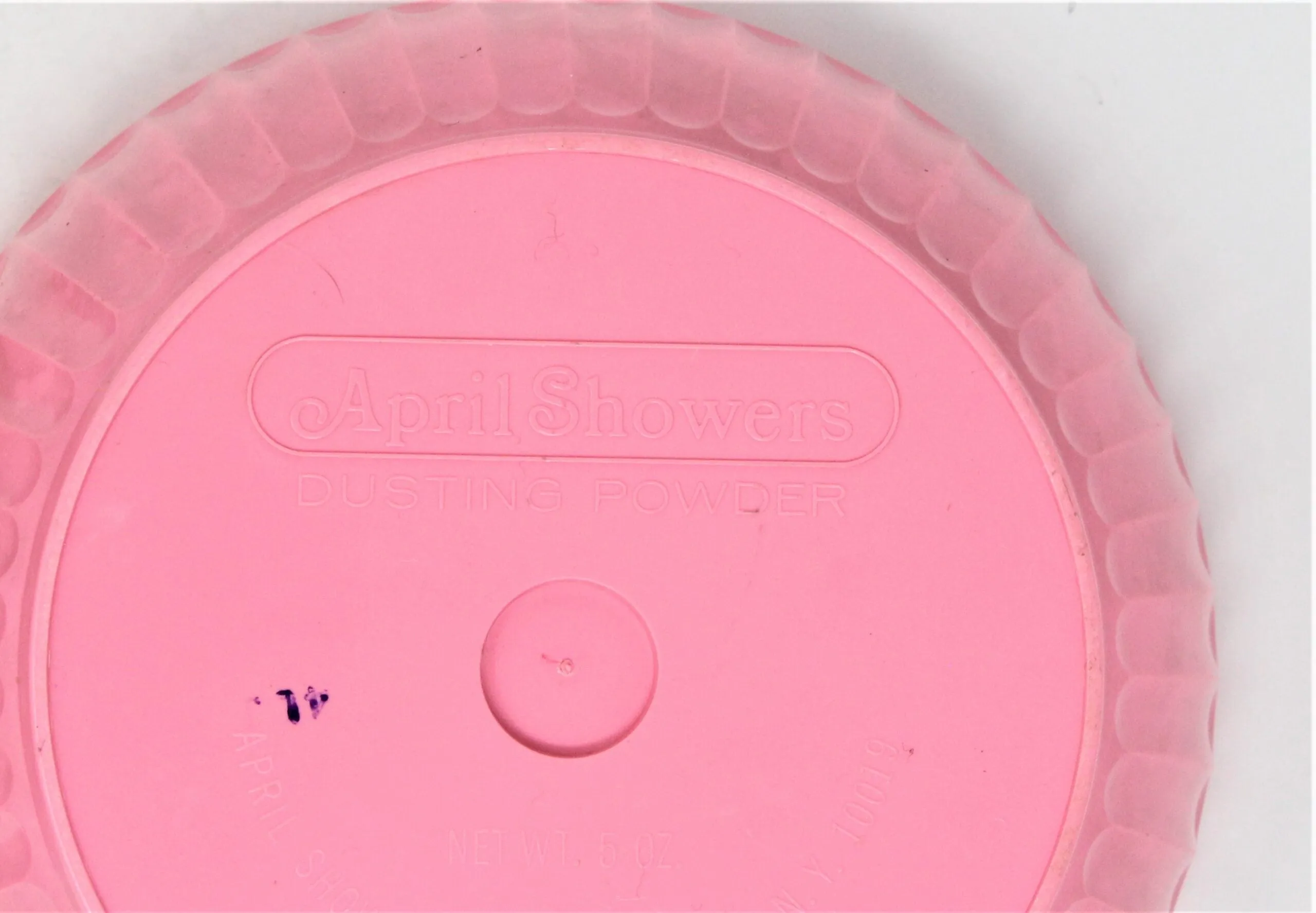 Dusting Powder Box, Cheramy, April Showers, Pink Plastic, Vintage