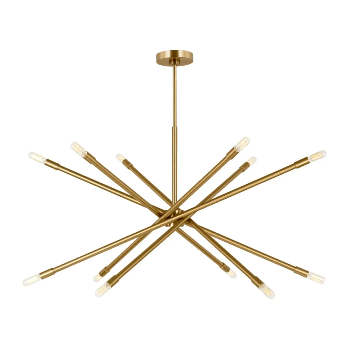Eastyn 42 in. 12 lights Chandelier Burnished Brass finish