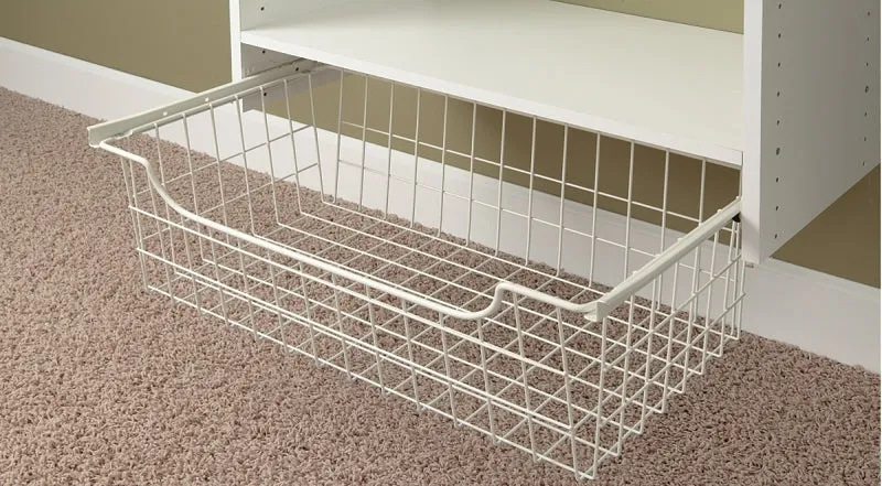 Easy Track 1312 Wire Basket, 14 in OAL, 24 in OAW, Steel, Powder-Coated :EA: QUANTITY: 1