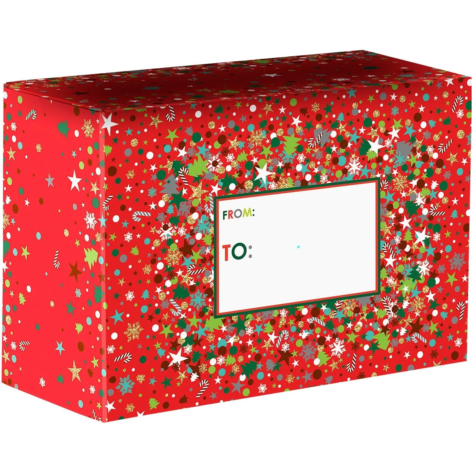 Elegant Christmas Decorative Mailing Box Bundle, 12-Count