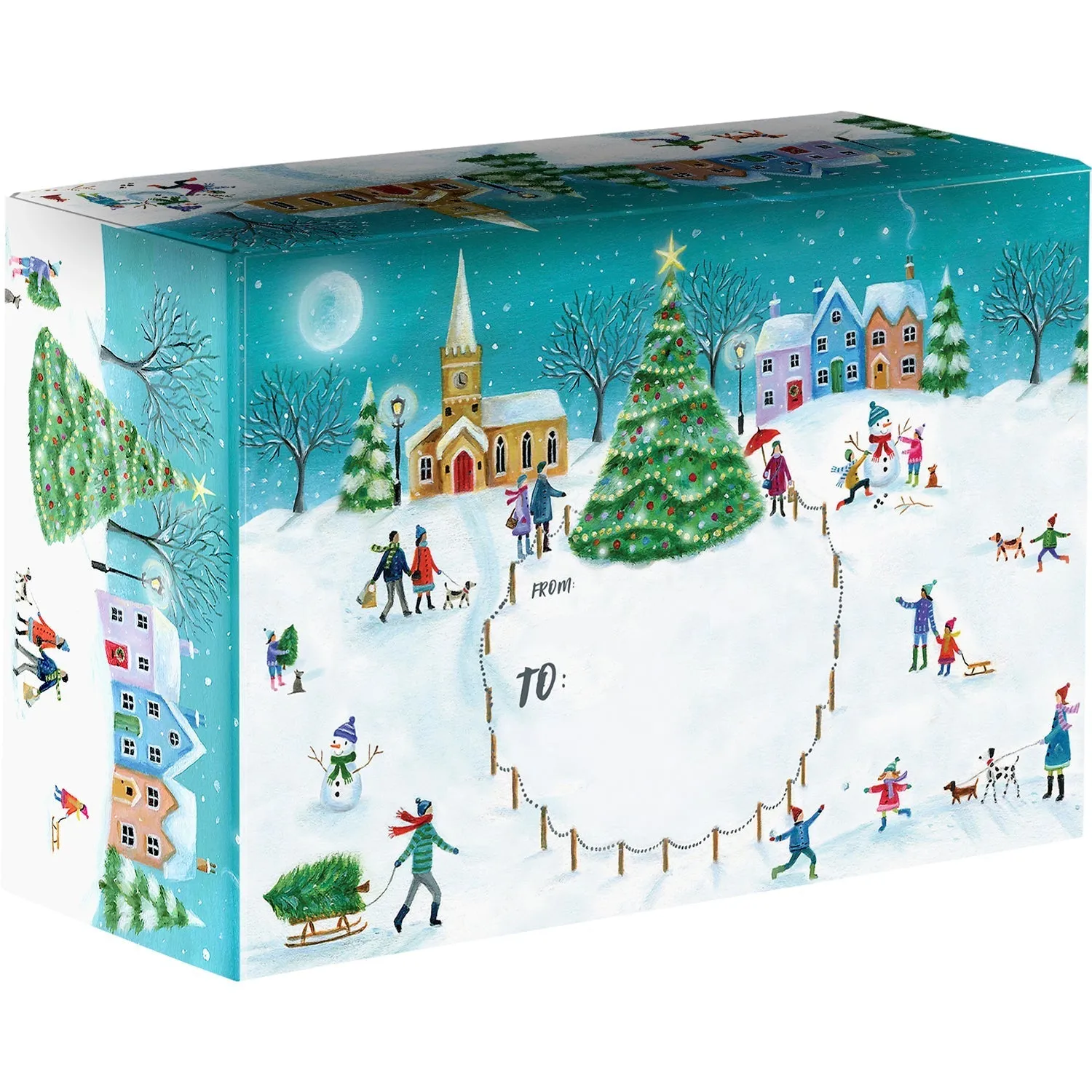 Elegant Christmas Decorative Mailing Box Bundle, 12-Count