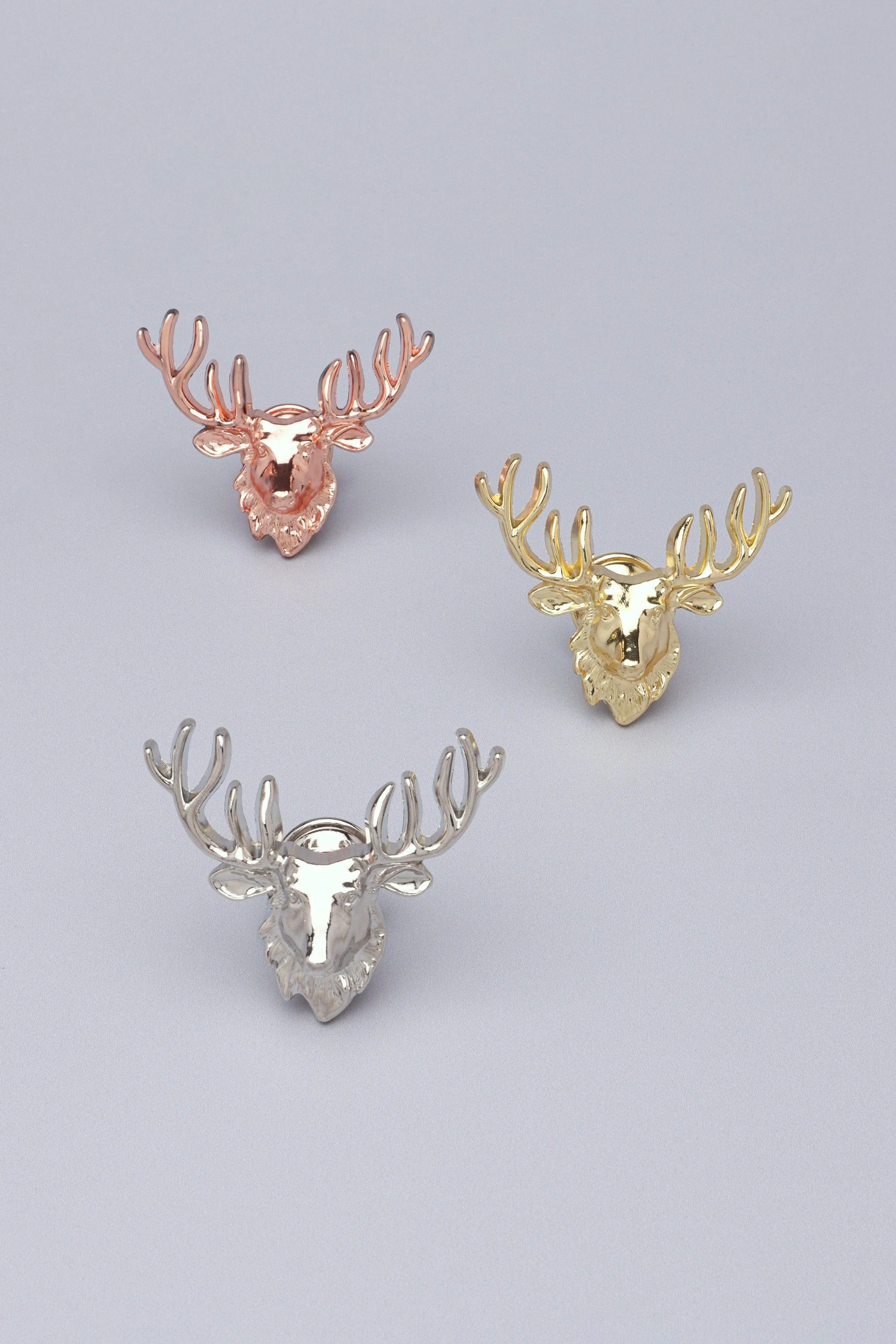 Elk Deer Rose Gold Silver Door Knob Cupboard Drawer Door Handle