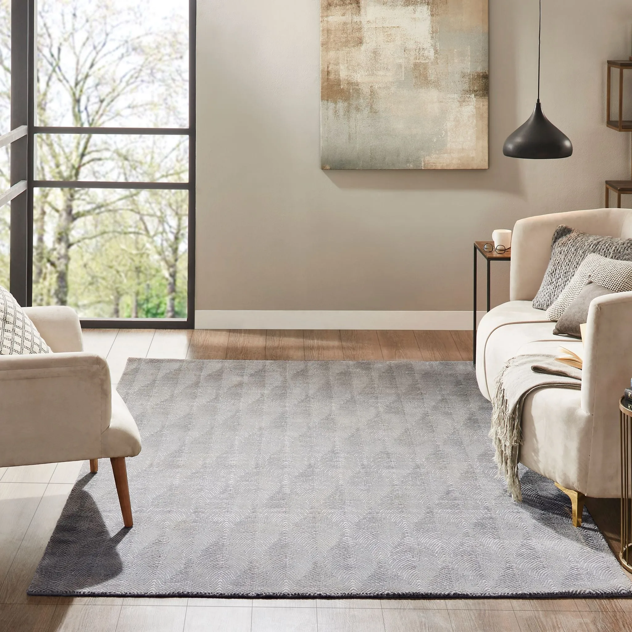 Elnora Hand-Loomed Carpet, Silver