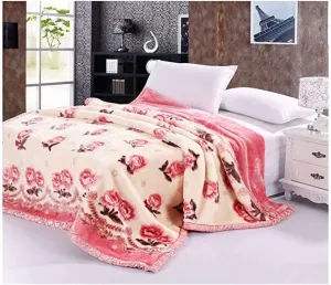 ELSTONE Home Gold Premium 2 Ply Double Bed Blanket Cloudy Super Soft, Luxurious Embossed for Heavy Winter Blanket Breathable, with Bag Packing Pack of 1 Color#10