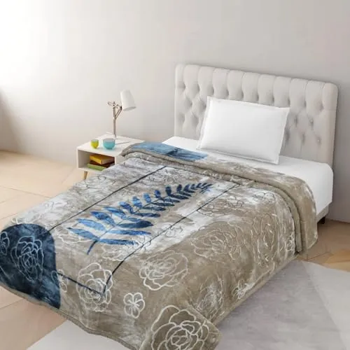 ELSTONE Home Gold Premium 2Ply Double Bed Blanket Heavy Ultra Soft and Warm for Automn Winter with Fancy Bag Color#7