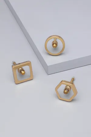 Elton Gold Brass Clear Glass Pull Knobs