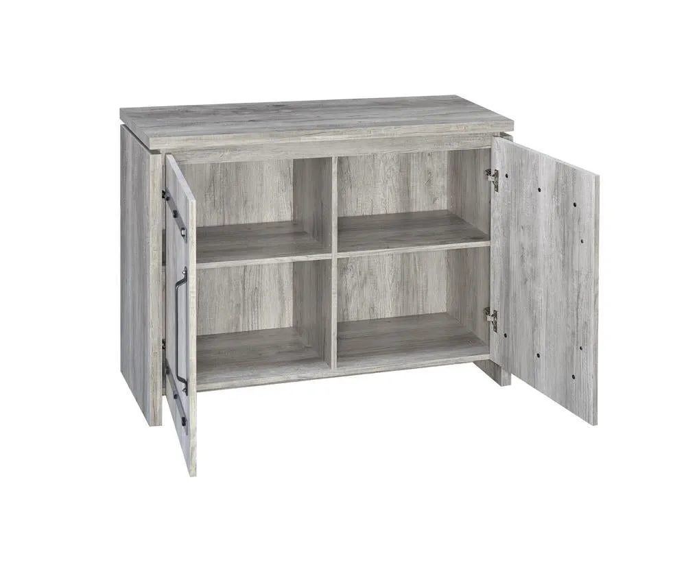 Enoch 2-door Accent Cabinet Grey Driftwood