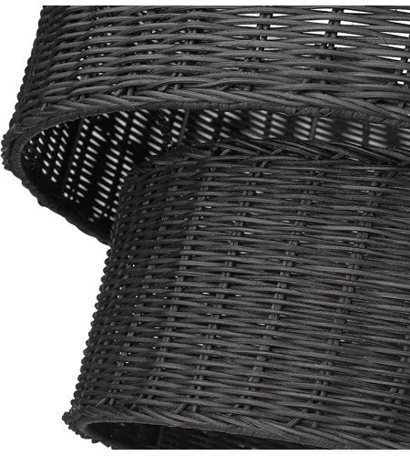 Erma 6 Lights 22 in. Chandelier Matte Black Finish