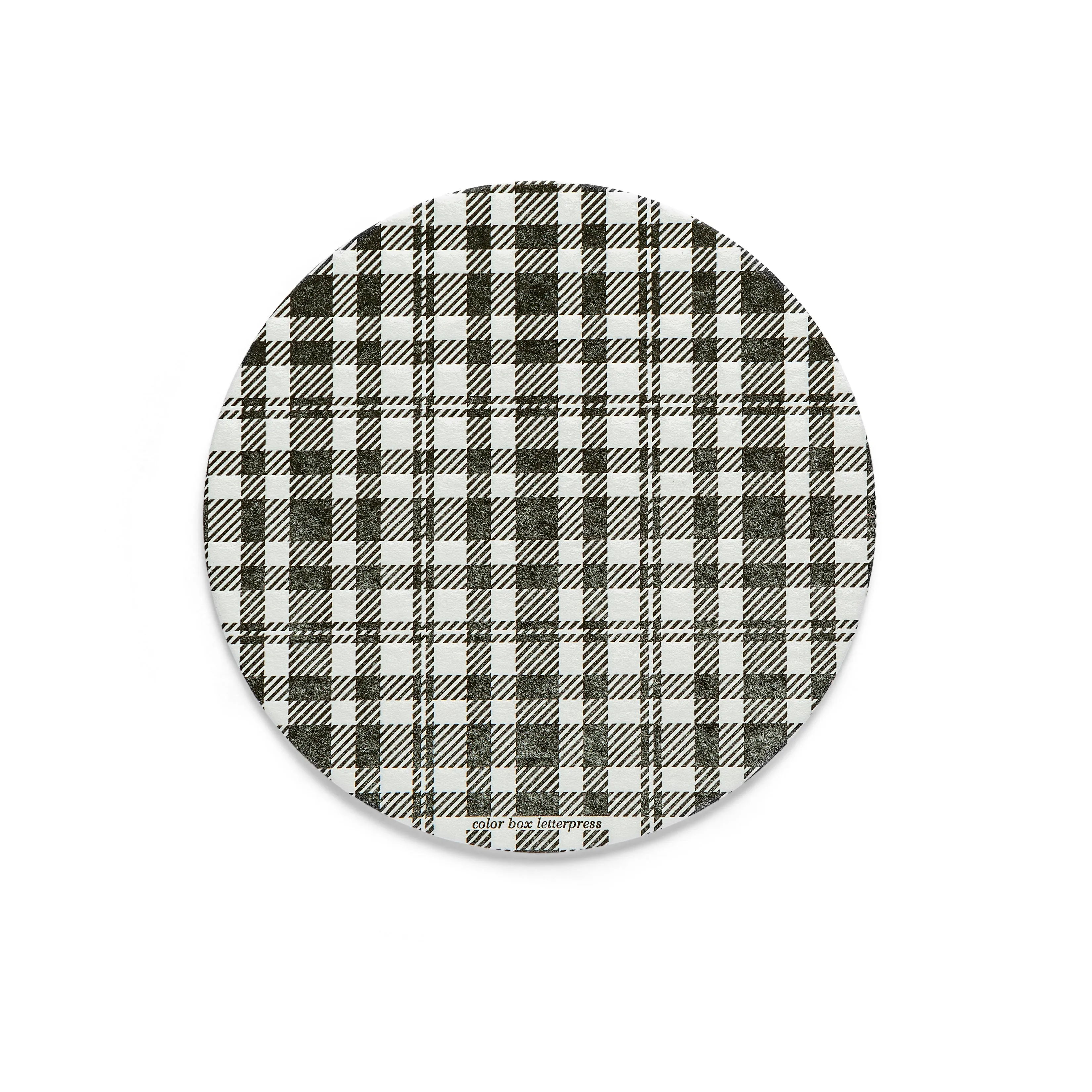 Extra Thirsty Coasters | Black Plaid