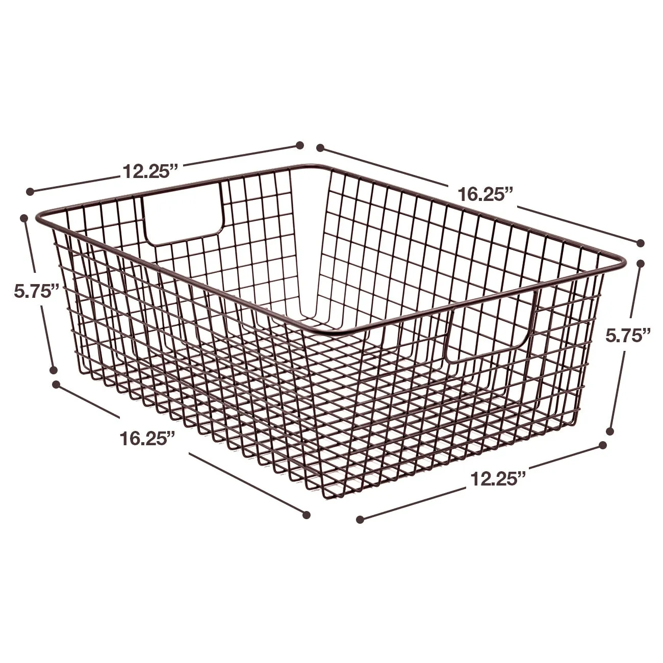 Farmhouse Wire Storage Basket Bins (2 Pack)