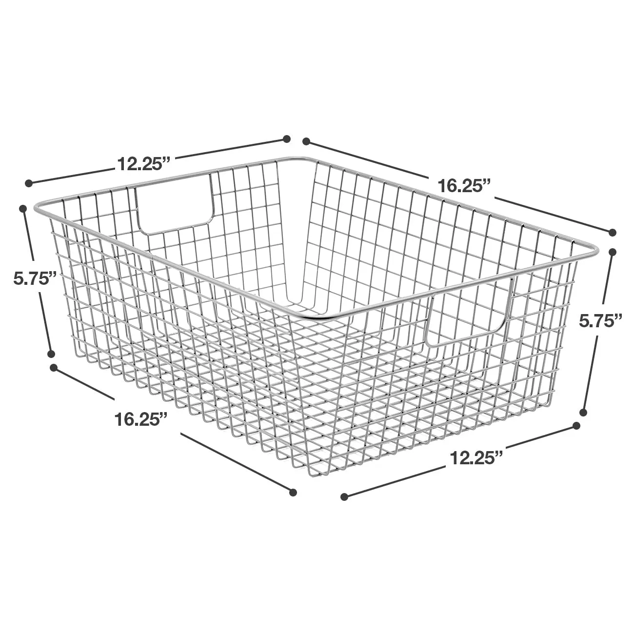 Farmhouse Wire Storage Basket Bins (2 Pack)