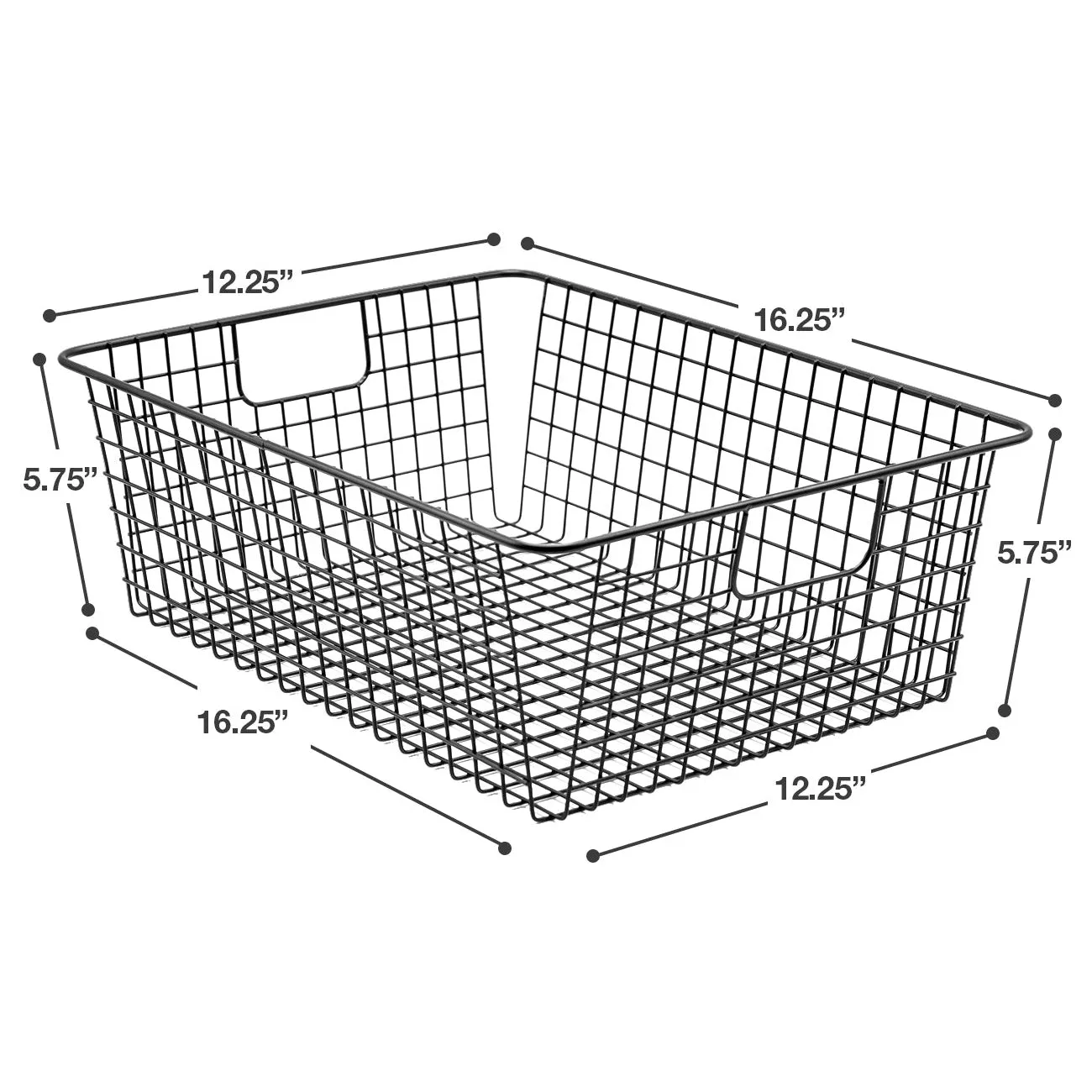 Farmhouse Wire Storage Basket Bins (2 Pack)