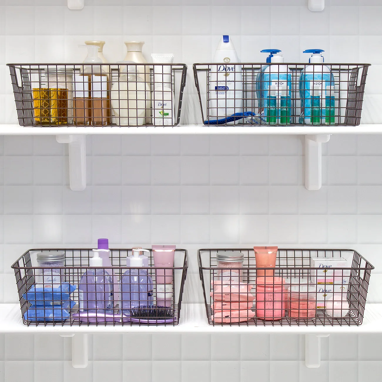 Farmhouse Wire Storage Basket Bins (2 Pack)