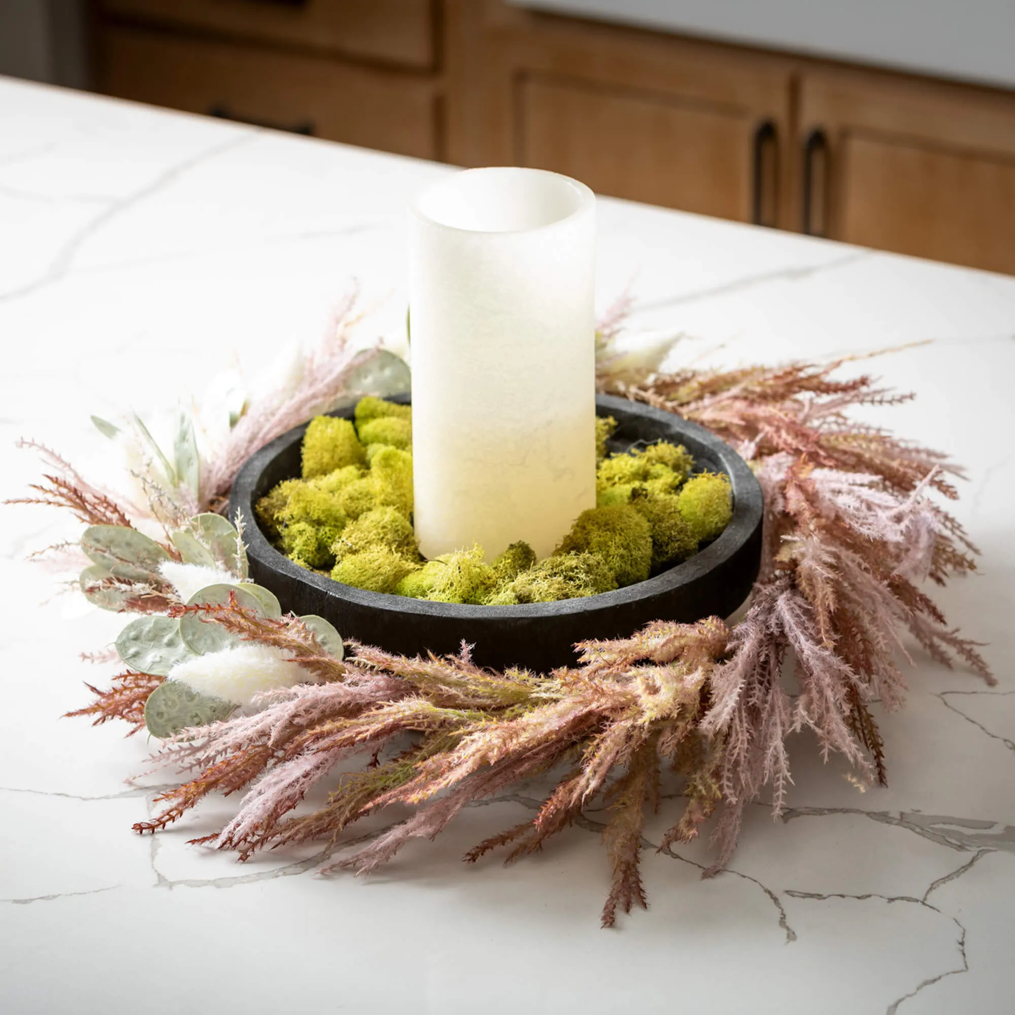 Faux Dried Purple Reed Stem