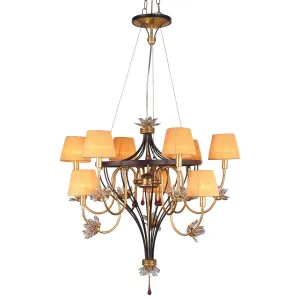 FESTINA 30 in. 9 Lights Chandelier Bronze finish