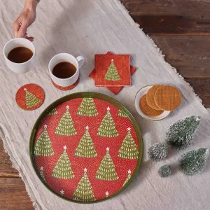 Filigree Trees Tray & Coaster Bundle