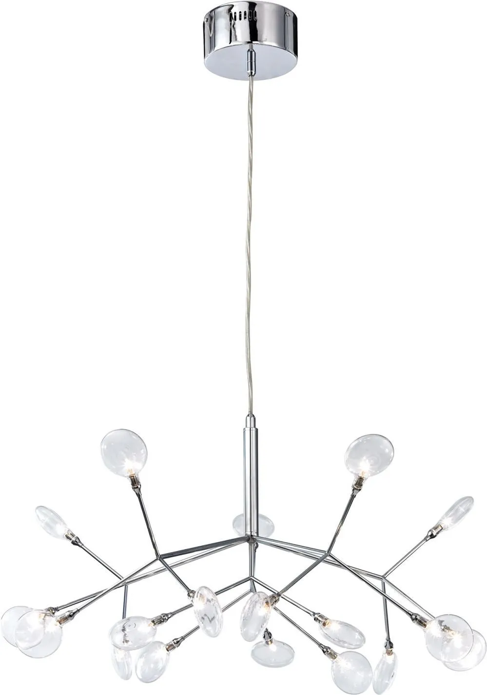 Flavante 18 Light Chandelier In Polished Chrome