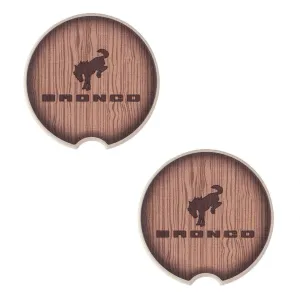 Ford Bronco Faux Wood Car Coasters