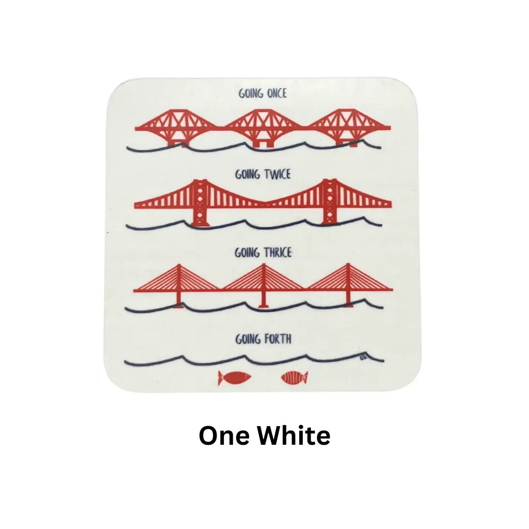 FORTH BRIDGES, SCOTLAND, COASTERS (SET OF 2)