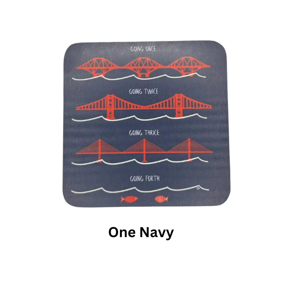 FORTH BRIDGES, SCOTLAND, COASTERS (SET OF 2)