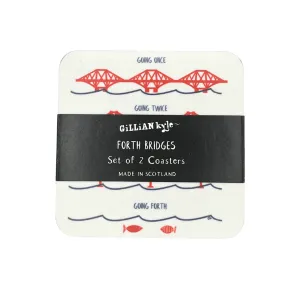 FORTH BRIDGES, SCOTLAND, COASTERS (SET OF 2)