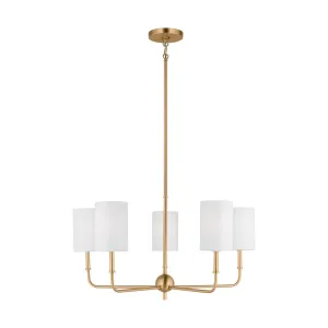 Foxdale 5 Lights Chandelier Satin Brass finish