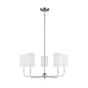 Foxdale 5 Lights LED Chandelier Brushed Nickel finish