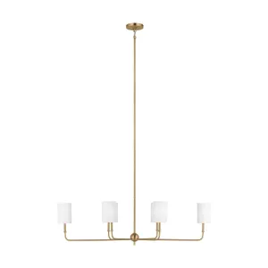 Foxdale 6 Lights LED Chandelier Satin Brass finish