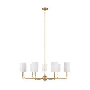Foxdale 9 Lights Chandelier Satin Brass finish