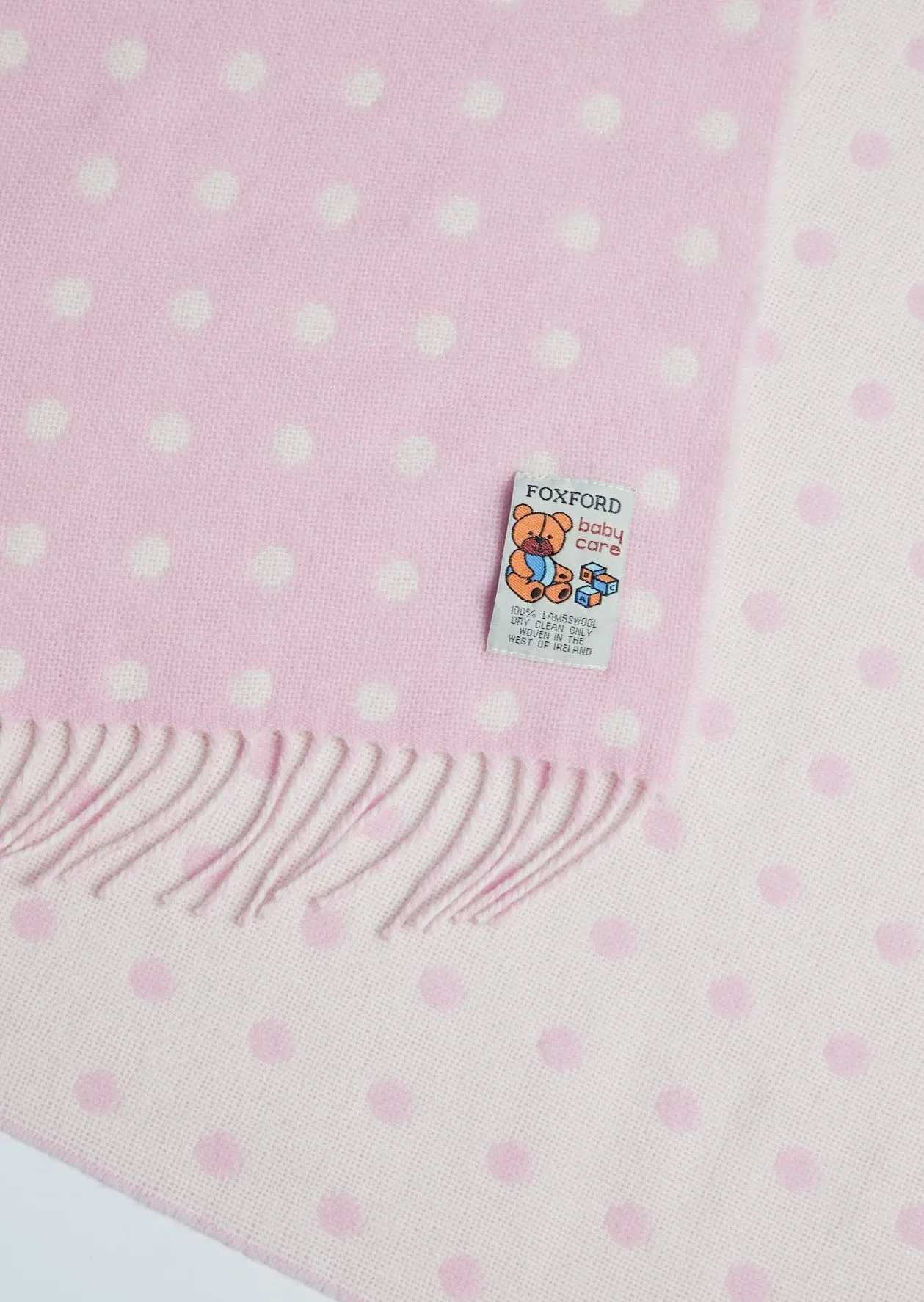 Foxford Baby Blanket | Spotted Pink