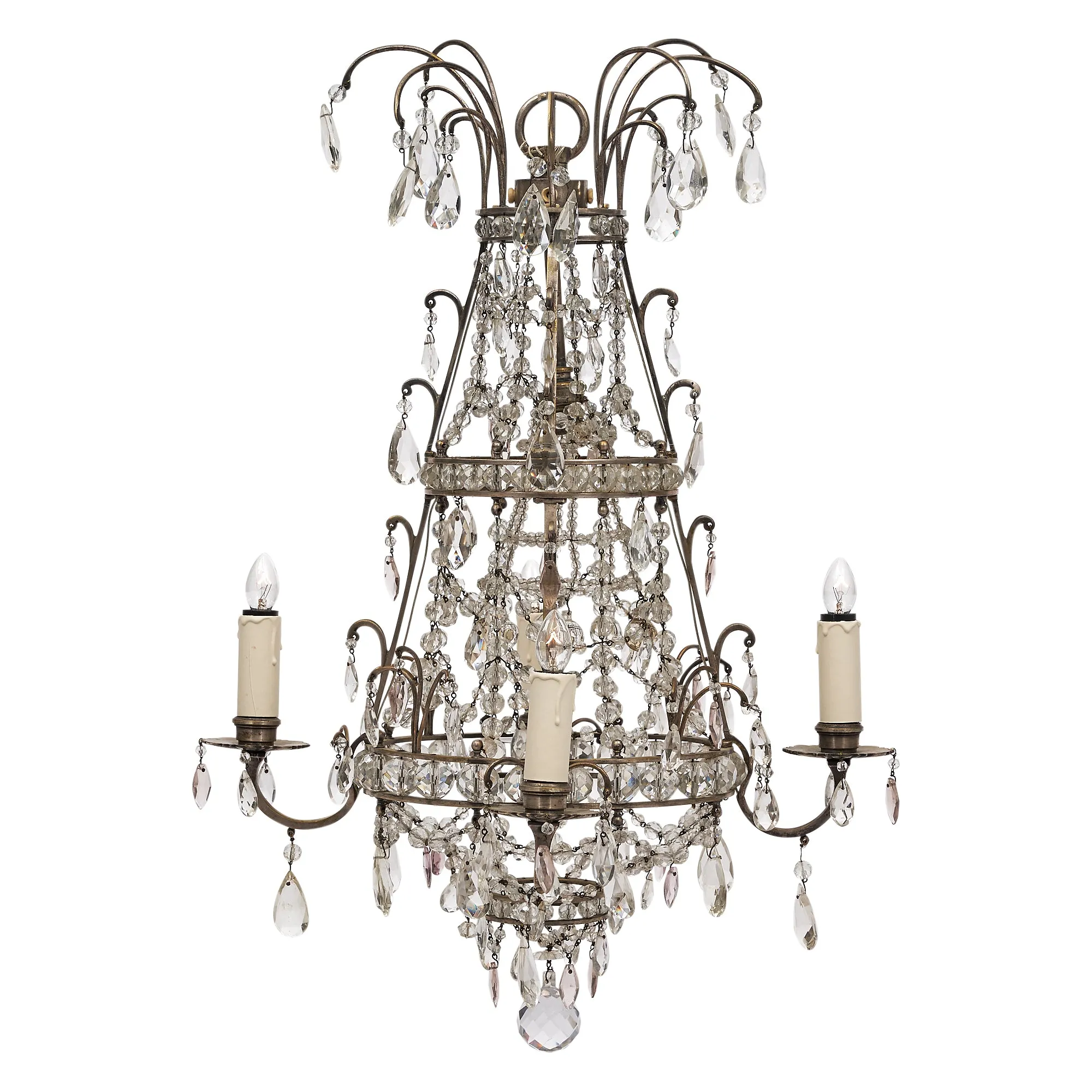 French Antique Crystal Chandelier