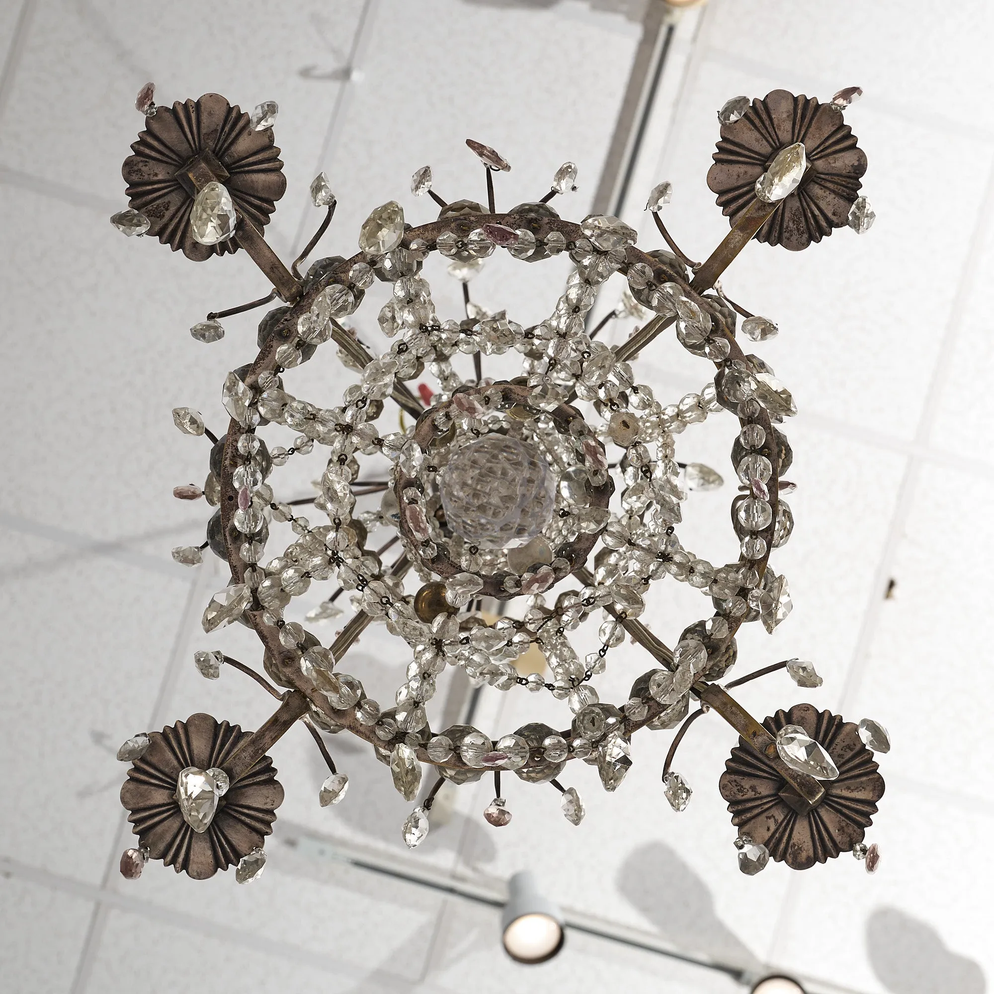 French Antique Crystal Chandelier