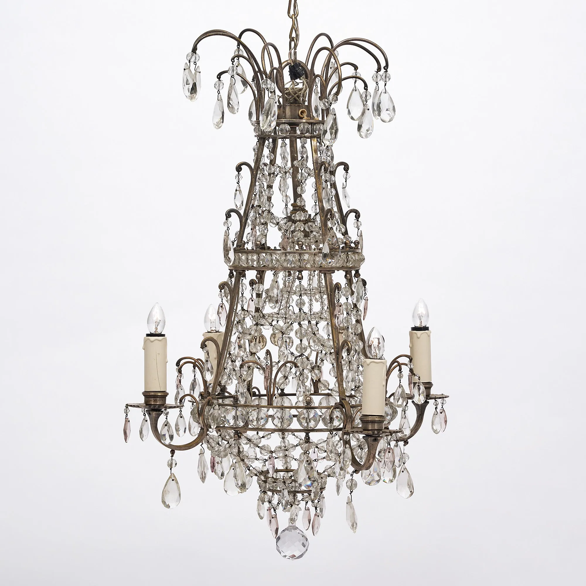 French Antique Crystal Chandelier