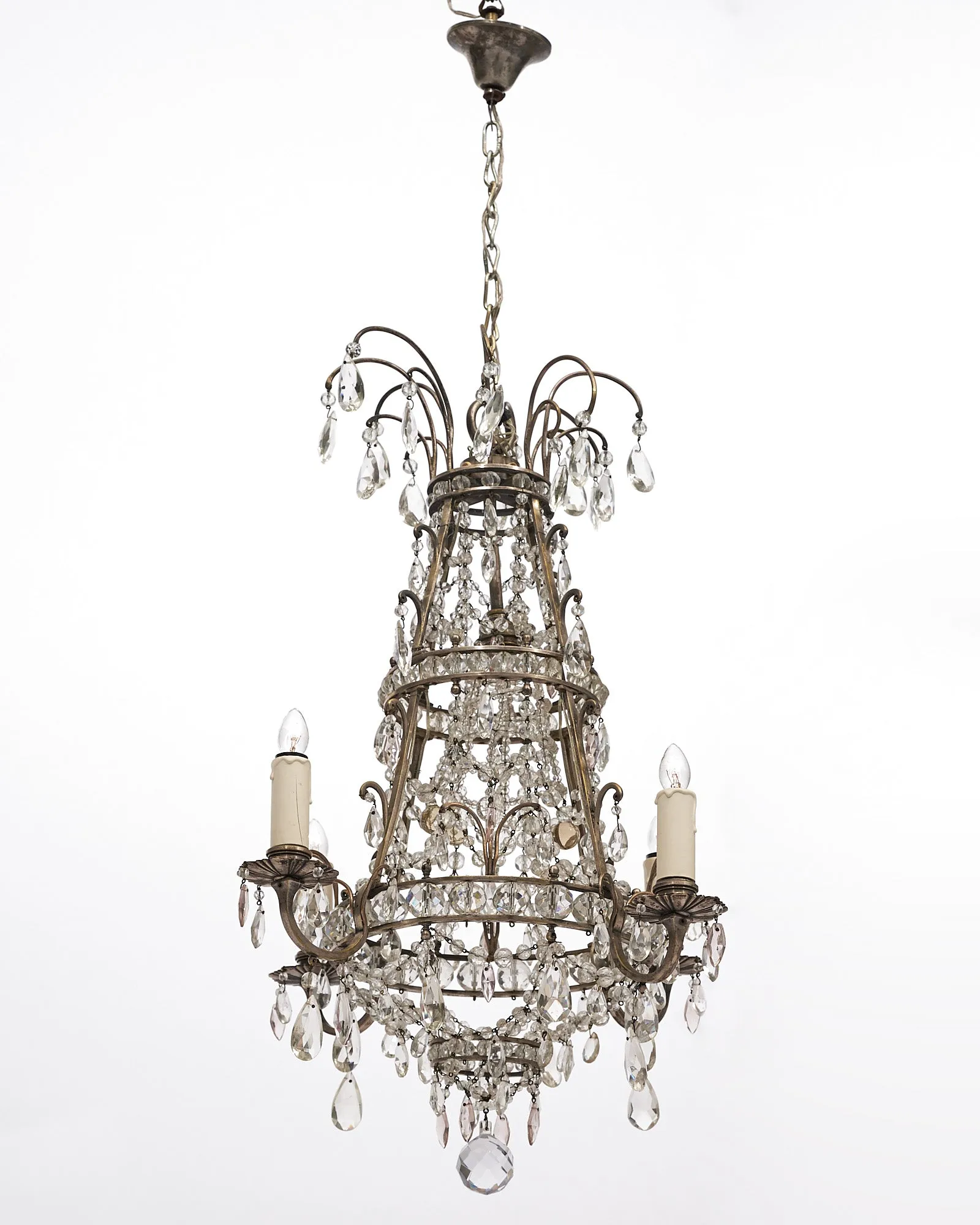 French Antique Crystal Chandelier