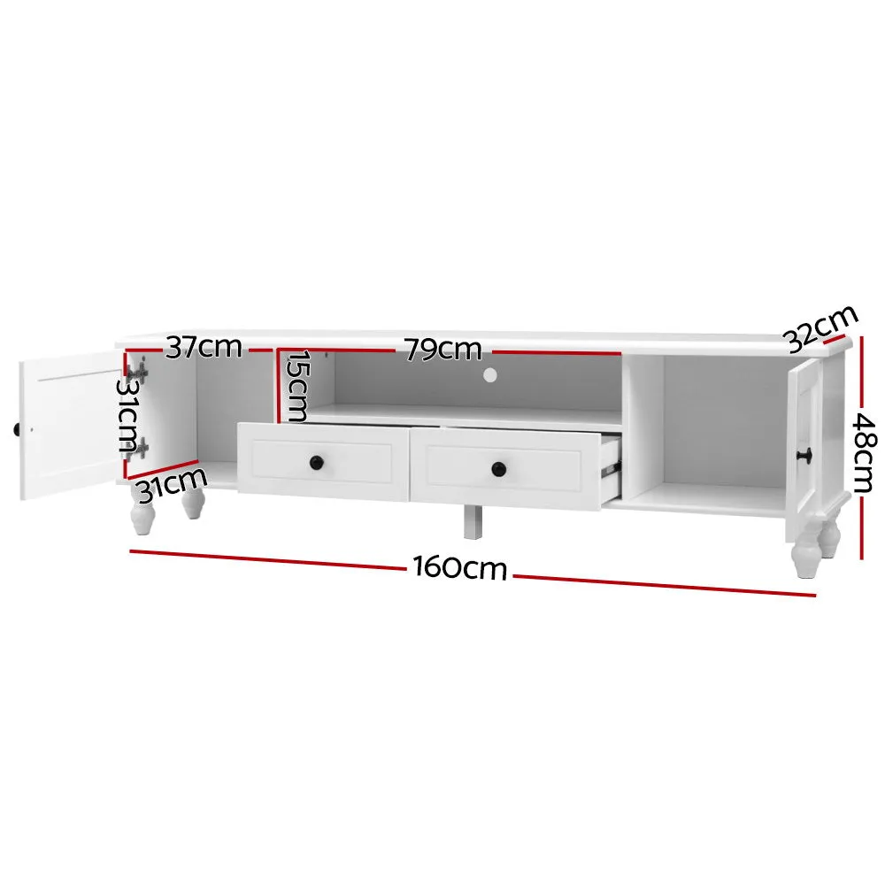 French Provincial TV Cabinet Entertainment Unit Stand Storage Hampton Style 160cm