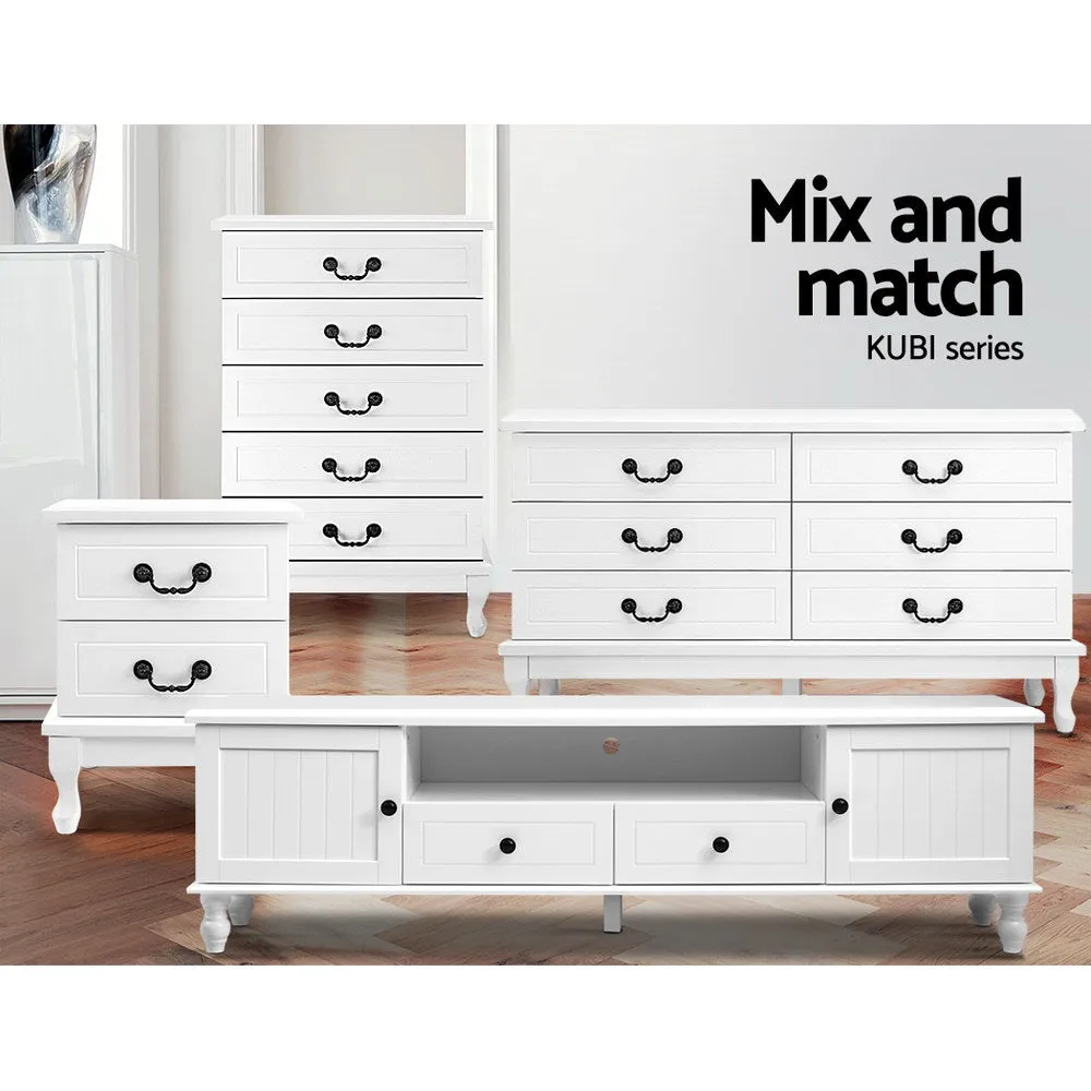 French Provincial TV Cabinet Entertainment Unit Stand Storage Hampton Style 160cm