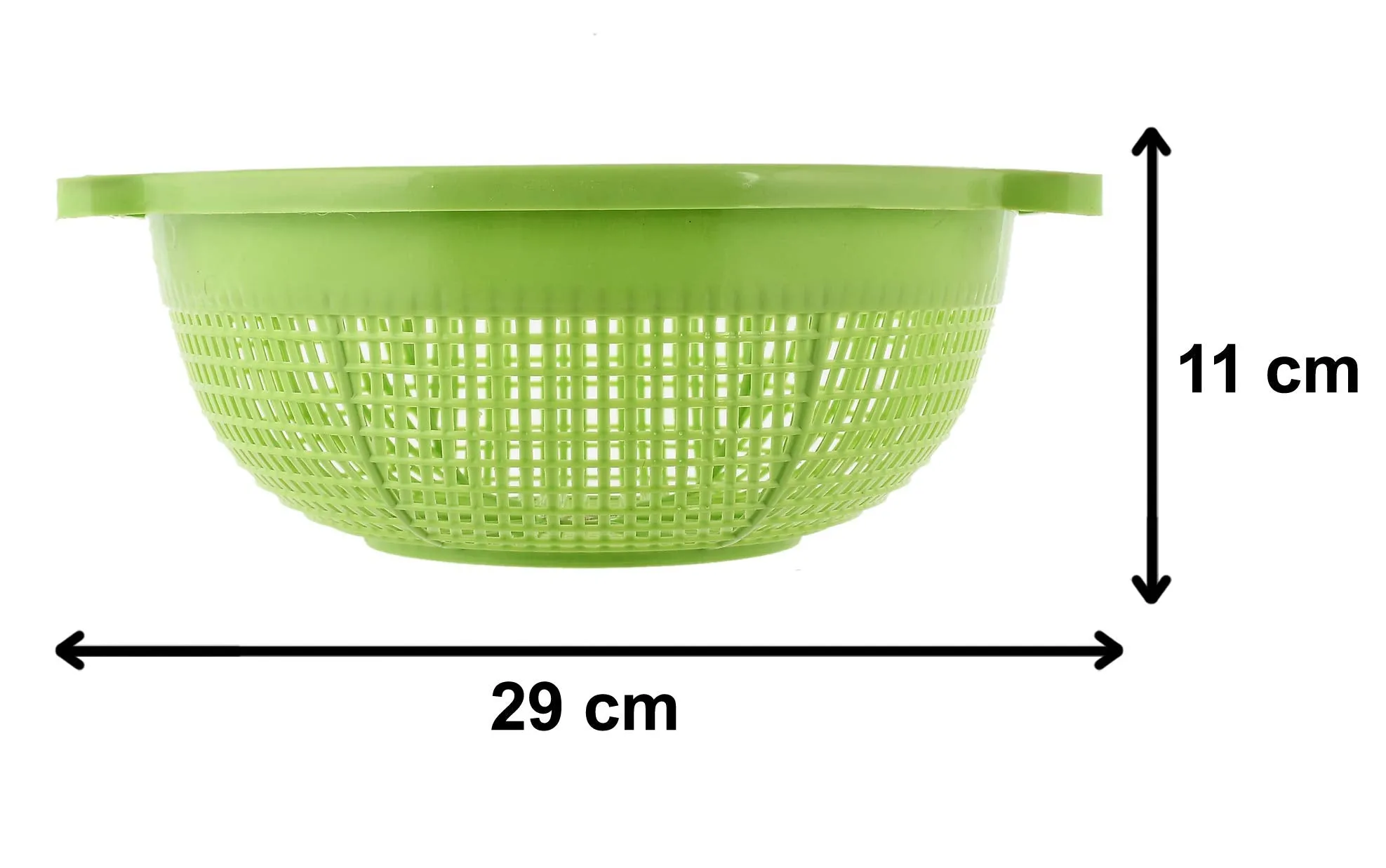 Fun Homes Storage Baskets, Multipurpose and Handy Storage Basket Unbreakable Round Plastic Basket (Green)-FHUNH15159, Standard