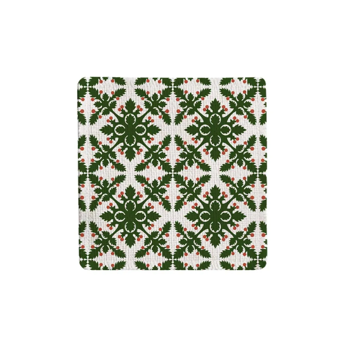 Green Quilt Fabric Coaster