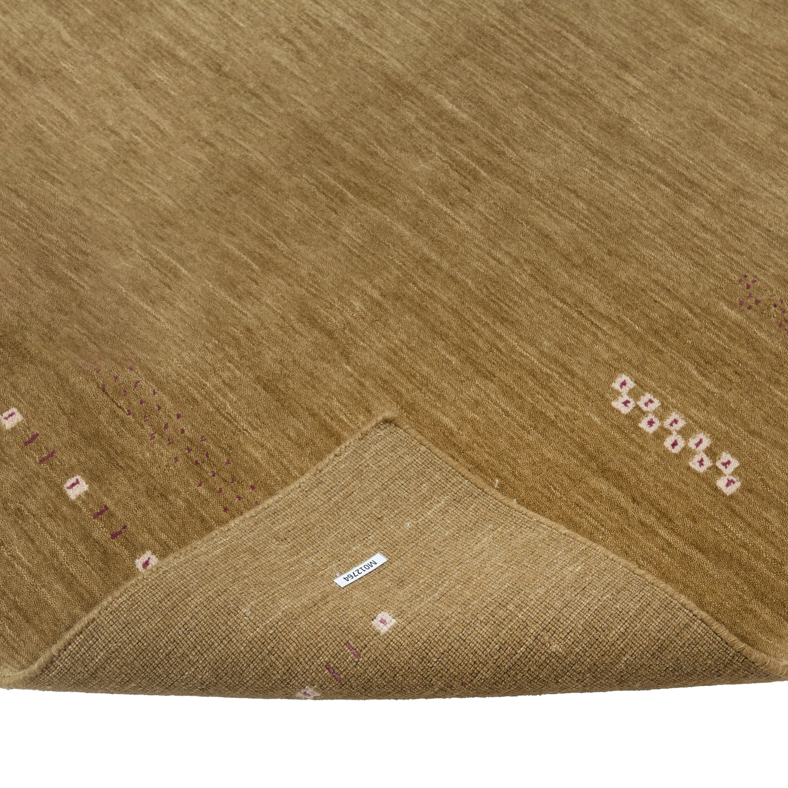 Green Solid Indo Gabbeh Rug - 5'2" x 8'3"