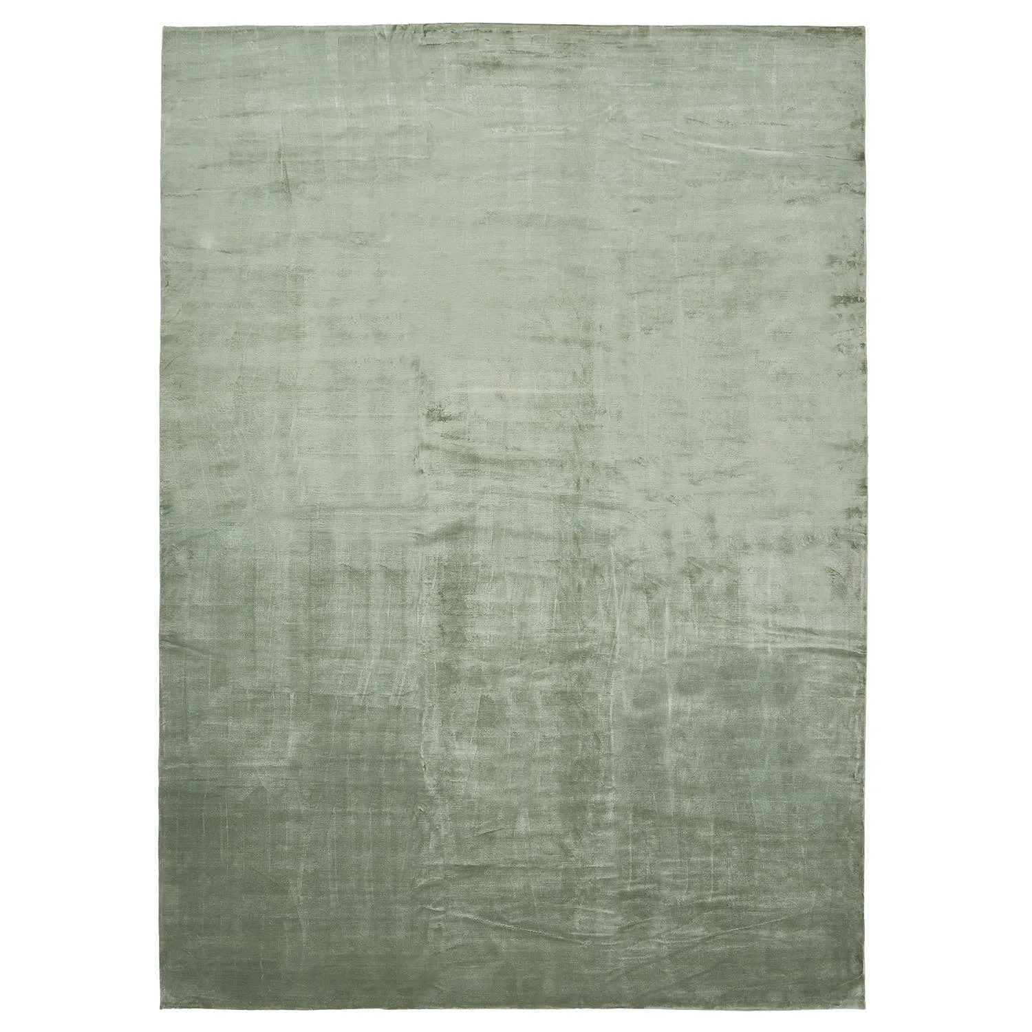 Green Textured Tibetan Silk Rug - 13' x 18'