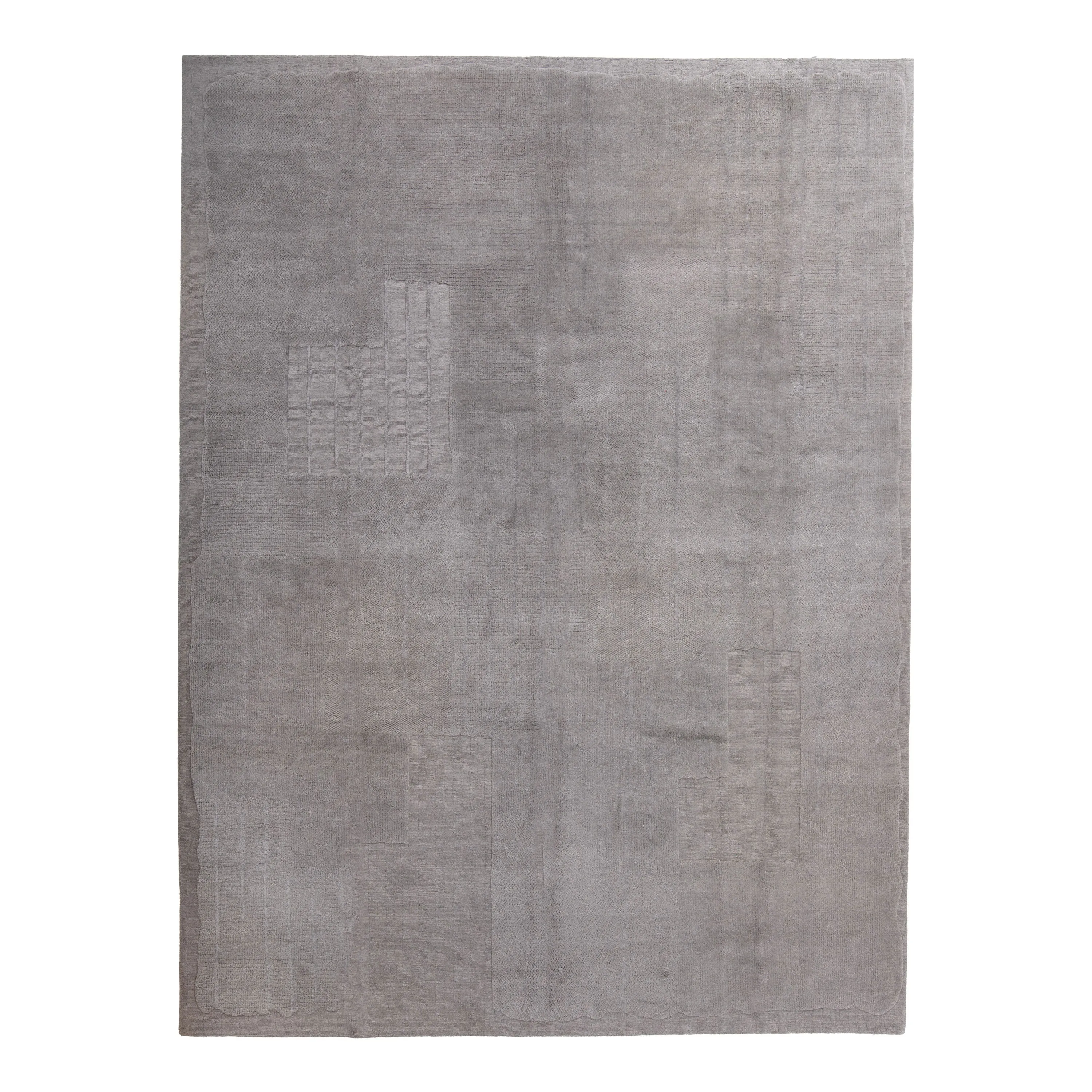 Grey Stelle Contemporary Tibetan Wool Rug - 9' x 12'