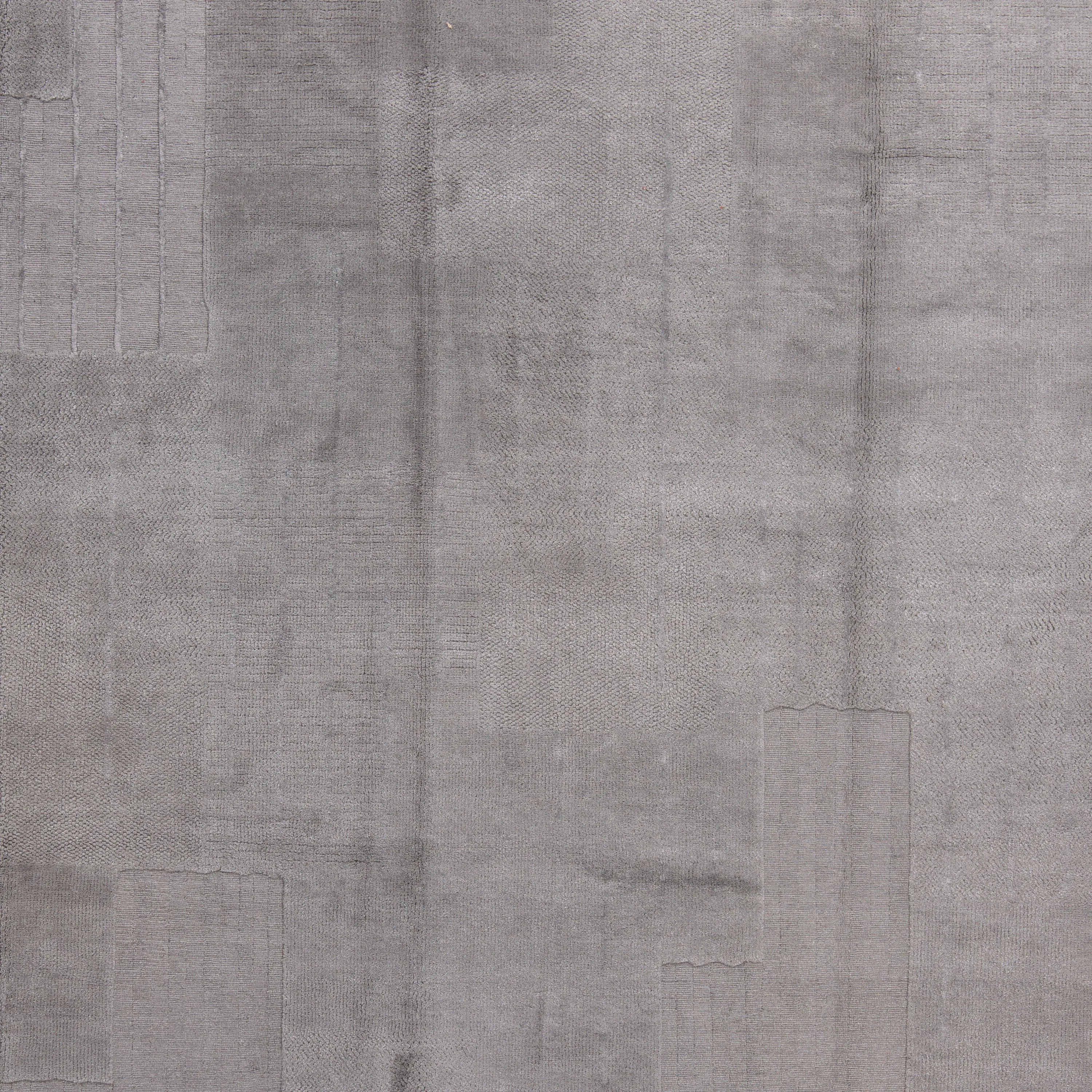 Grey Stelle Contemporary Tibetan Wool Rug - 9' x 12'