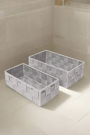 Grey Storage Basket Set (2 Piece)