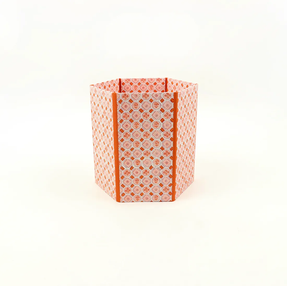 Hand Marbled Hexagon Collapsible Basket