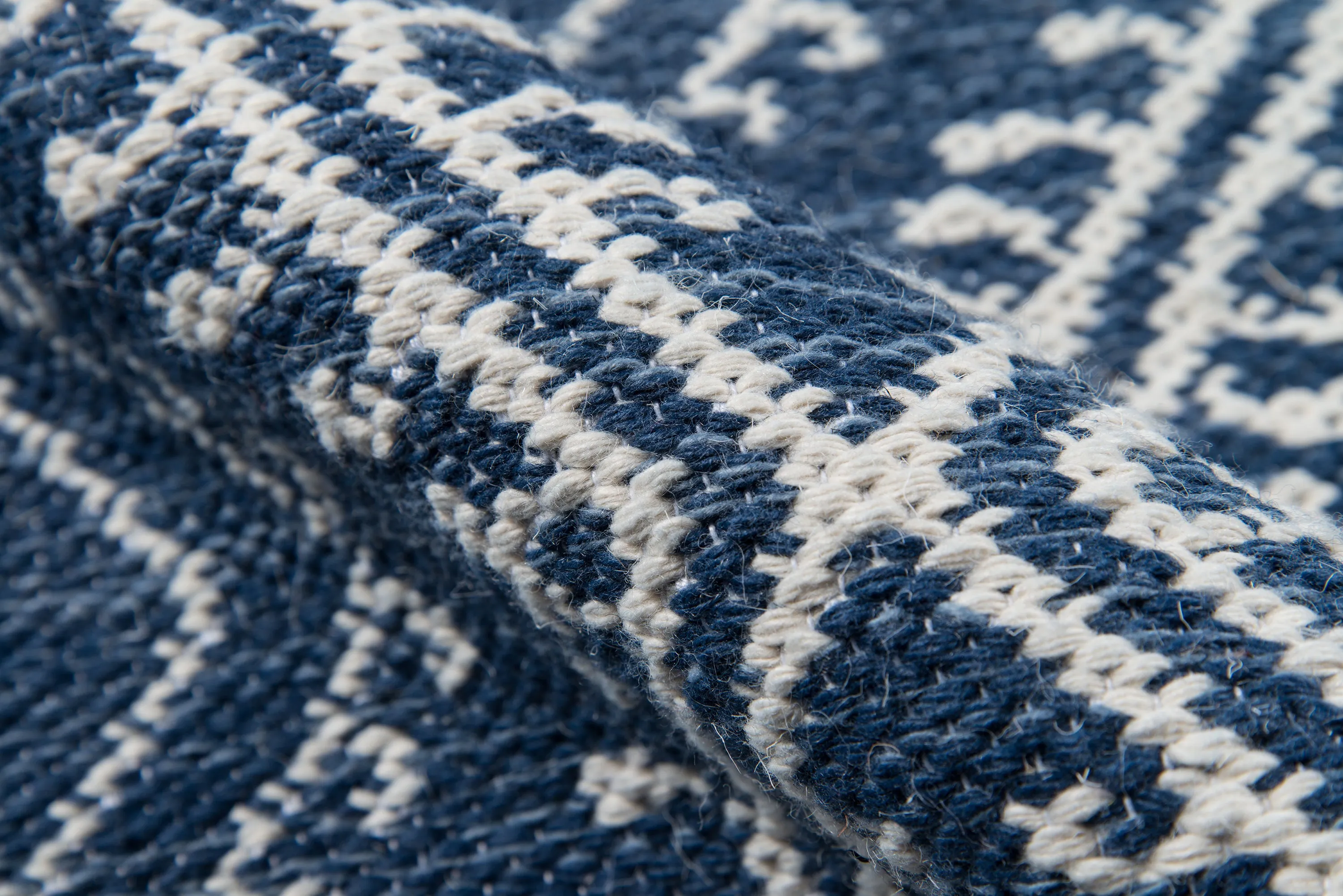Hand Woven Blue Pleasant Area Rug